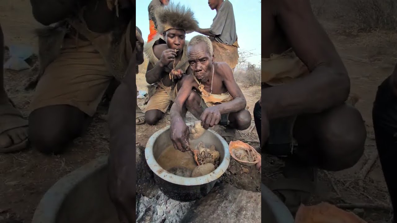 What A Great Heart From Bushmen They Share Everything Get For Food Africa Villagelife