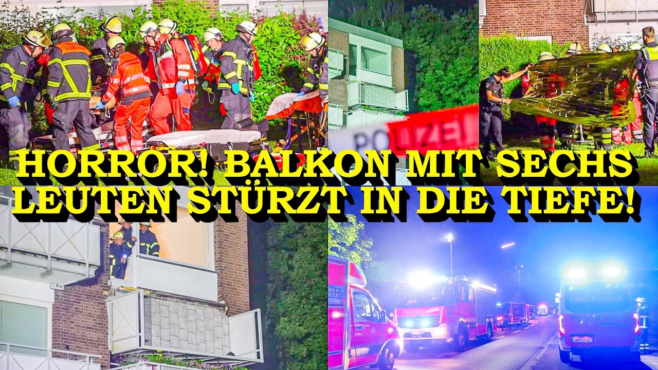 +++ PARTY ENDET IN HORROR-TRAGÖDIE | BALKON STÜRZT IN DIE TIEFE +++ FEUERWEHR HAMBURG | 6 VERLETZTE