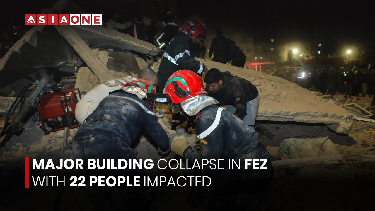 Two Buildings Collapse in Fez, Leaving 22 People Tragically Affected | Asia One News
