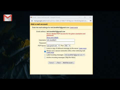 How to fix Server denied POP3 access for the given username and password in Gmail Account  2023