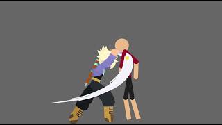 Trunks Sword practice