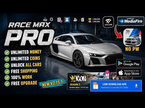 Race Max Pro Mod Apk v2.15.1 Terbaru 2026 - Unlimited Money & Unlock All Cars, Free Shopping