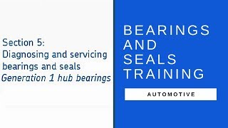 Chapter 5 - Generation 1 Hub Bearings