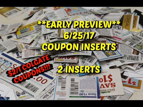 **EARLY PREVIEW**  6/25/17 COUPON INSERTS…..Good Colgate coupons!