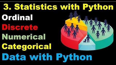 Statistics with Python | Machine Learning | Categorical | Numerical  Ordinal | Discrete Data - P3