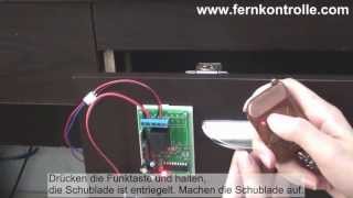 Funk Einschalter Des E-Schloss Von Schublade Mit Funktaste Im Momentanen Kontrollmodus