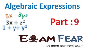 Maths Algebraic Expressions part 9 (Addition Examples) CBSE Class 7  Mathematics VII