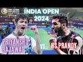 Hs prannoy vs priyanshu rajawatyonex sunrise india open 2024  round of 16