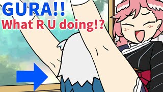 Gura is a Hentai!? Lui's japanese class! | hololive animation
