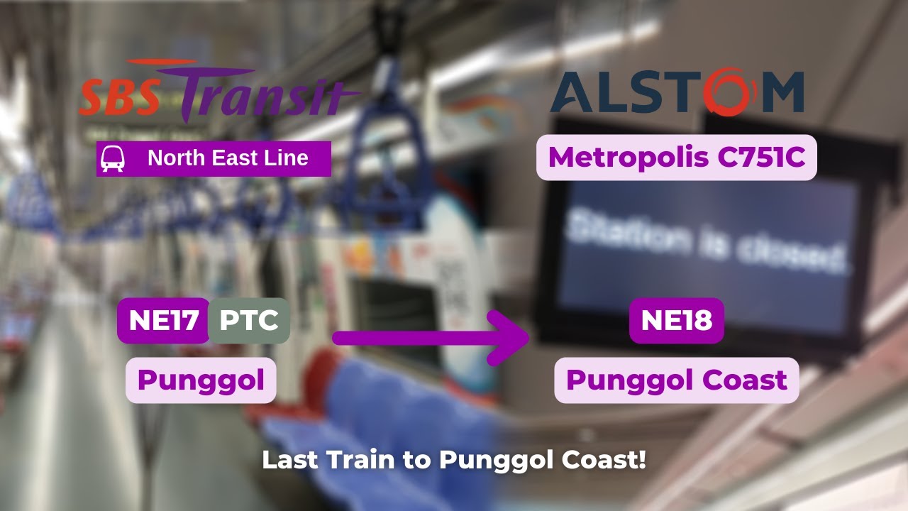 Last Train to Punggol Coast | SBS Transit (NEL) | Alstom Metropolis C751C | Punggol to Punggol Coast