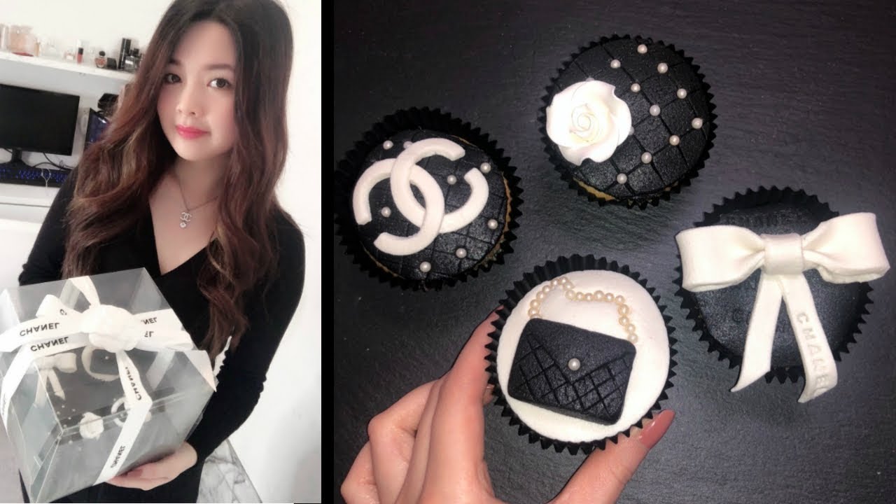 Chanel inspired cupcake | tutorial | imkellyL |