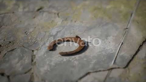 One Old Rusty Metal Horseshoe | Motion Graphics - Envato elements