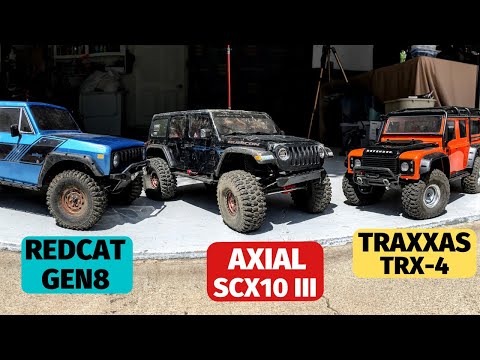 Best Portal Crawler Challenge - Redcat Gen8 vs Axial SCX10 III vs TRX-4 Defender