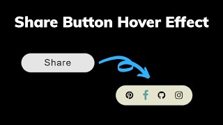 Sharing Button Hover Effect || FontAwesome Icons || HTML5 & CSS3 || Full Tutorial