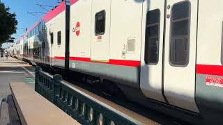 Caltrain 306 Arriving and leaving Santa Clara