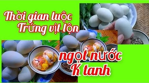 Luộc trứng vịt bao nhiêu lâu thì chín năm 2024