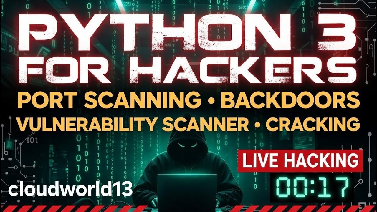 Python 3 for Hackers Full Course | Port Scanning, Backdoors ...