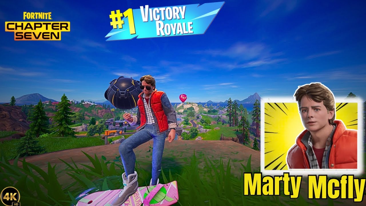 MARTY MCFLY NO FORTNITE ( Solo Zero build Gameplay ) VITORIA ROYALE | Ps5 120fps 