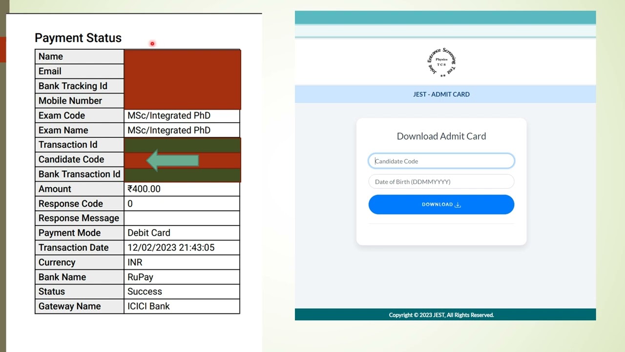 how to download JEST admit card 2023 