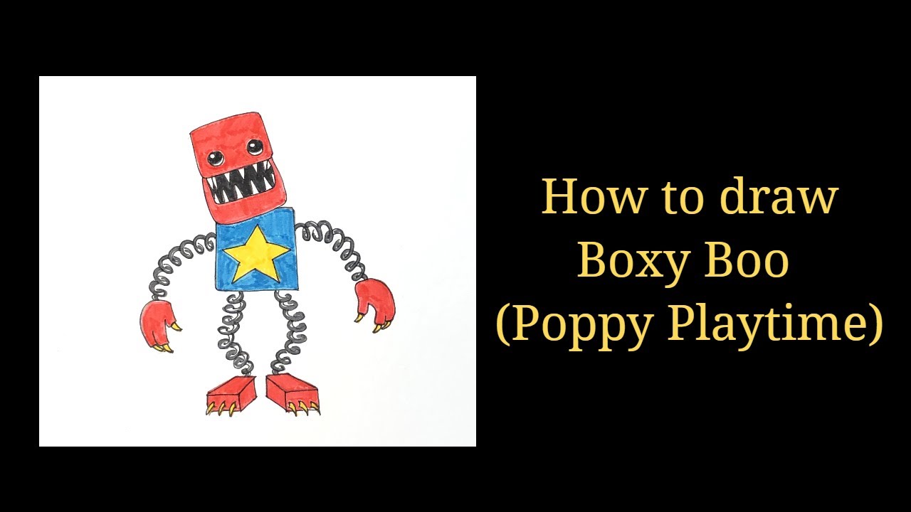 How to Draw BOXY BOO - Poppy Playtime 