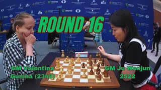 Valentina Gunina - Ju Wenjun | Womens World Blitz 2023 | Round 16