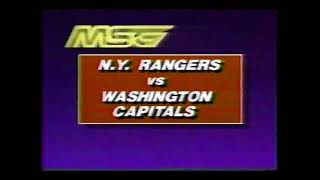 October 1987 New York Rangers vs  Washington Capitals MSG Network Commercial