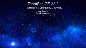 How to configure OpenText Web CMS for accessibility compliance checking