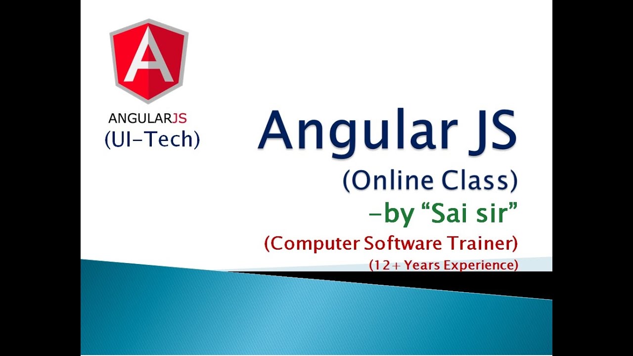 1. Introduction to Angular JS & 3-Tier Architecture for Developing Web Applications