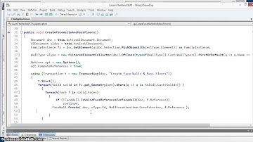 Face Wall and Mass Floor creation with the Revit API
