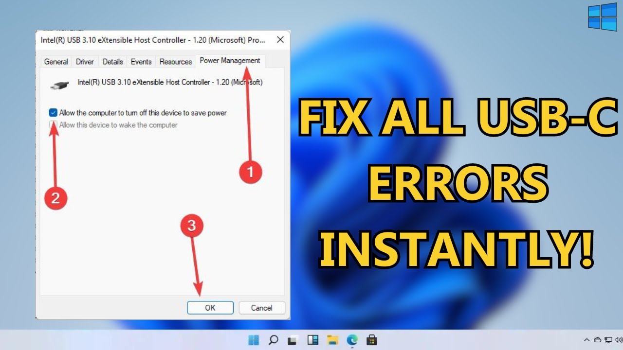 USBC not working, charging or recognised on Windows 11/10 YouTube