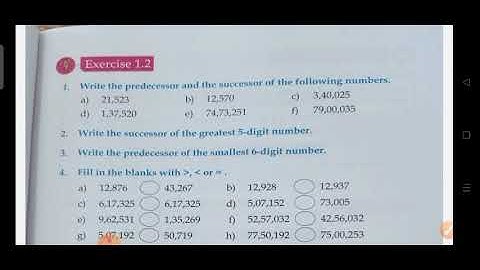 Class 4 Maths, Exercise 1.2 ,Numbers