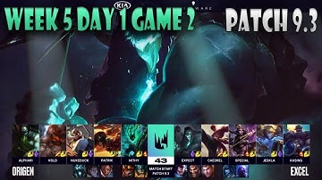 Origen vs Excel Esports | Game 2 W5D1 LES/EULCS 2019 Spring | OG vs XL - Patch 9.3