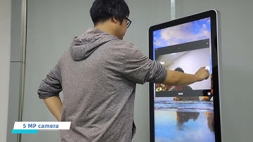 43" PCAP Touch Screen Kiosk with Camera Microphone Thermal Printer
