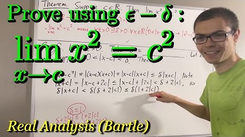 Prove the limit of x^2 = c^2 as x approaches c (Epsilon-Delta Proof) [ILIEKMATHPHYSICS]