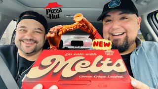 New Pizza Hut Melts $6.99  Cheeseburger Melt Review | Lets Chat Life!