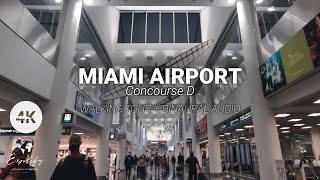 [4K 60FPS] Miami International Airport(MIA) - Concourse D - 🇺🇸Miami, Florida, USA | Airport Tour