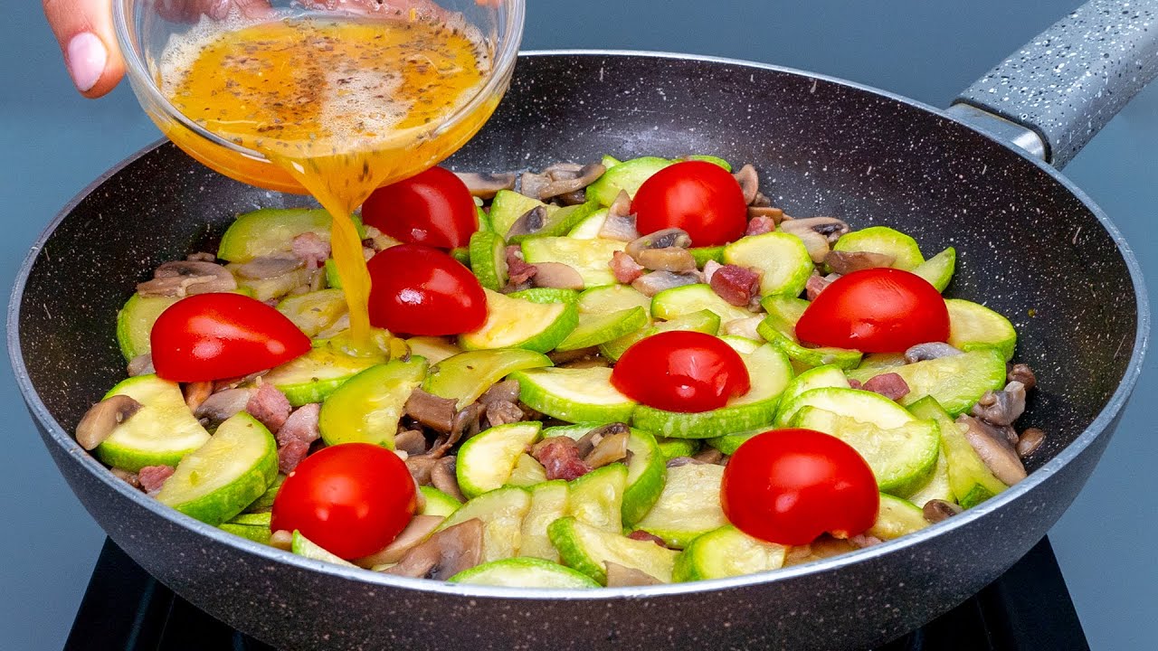 Tarte à la poêle, en seulement 12 min. Si vous avez 1 courgette