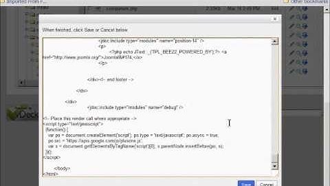 pt2 Add Google +1 button to Joomla