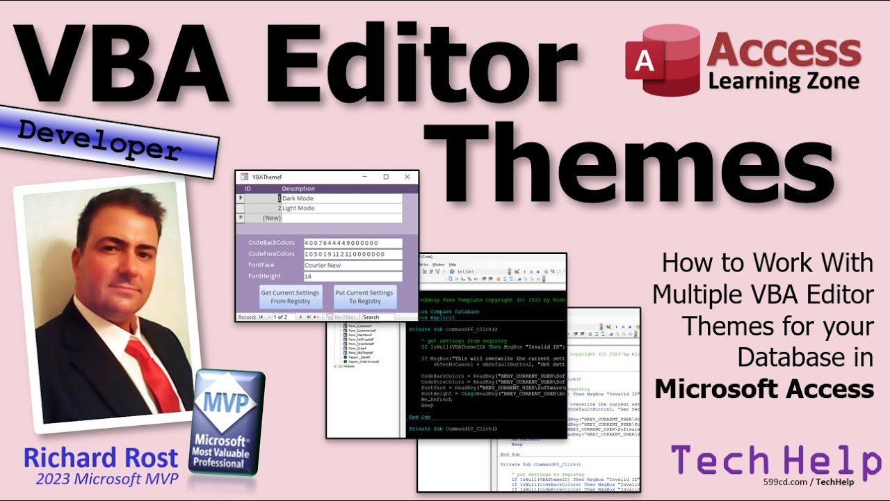 How to Work with Multiple VBA Editor Themes for your Database in ...