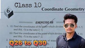 Coordinate Geometry Ex 6B Q26 to Q30  Class 10 RS Aggarwal | CBSE | New syllabus | Rajmith study