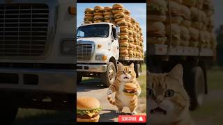 hungry farmer eats burger truck and drink milk😭 || # shorts #trending #ai #cartoon #viral