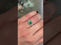 Cushion Cut Colombian Emerald Cigar Band Ring With Baguette And Pave Diamond Accents Fine Jewelry mp3