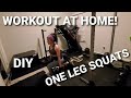 ONE LEG SQUATS AND GLUTES WORKOUT USING A BENCH AND WEIGHTS AT HOME