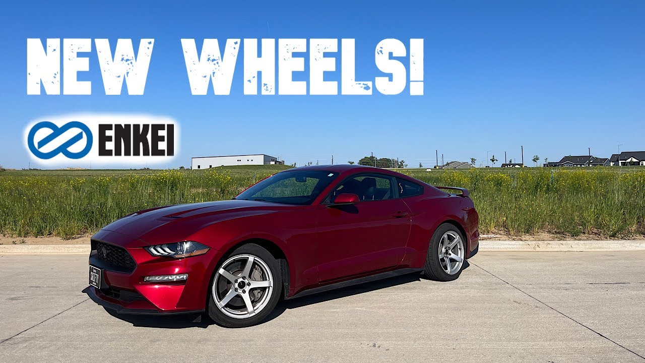 Installing JDM Wheels On My Mustang! (Enkei Kojin 18x9.5 +30) YouTube