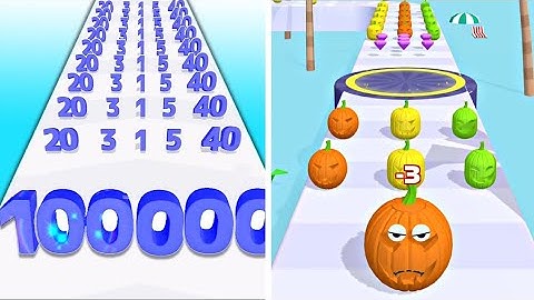 ➡️ Number Master 🆚️ Juice Run ! Satisfying and Relaxing ASMR  Games