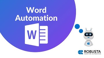 Word Automation with Robusta RPA