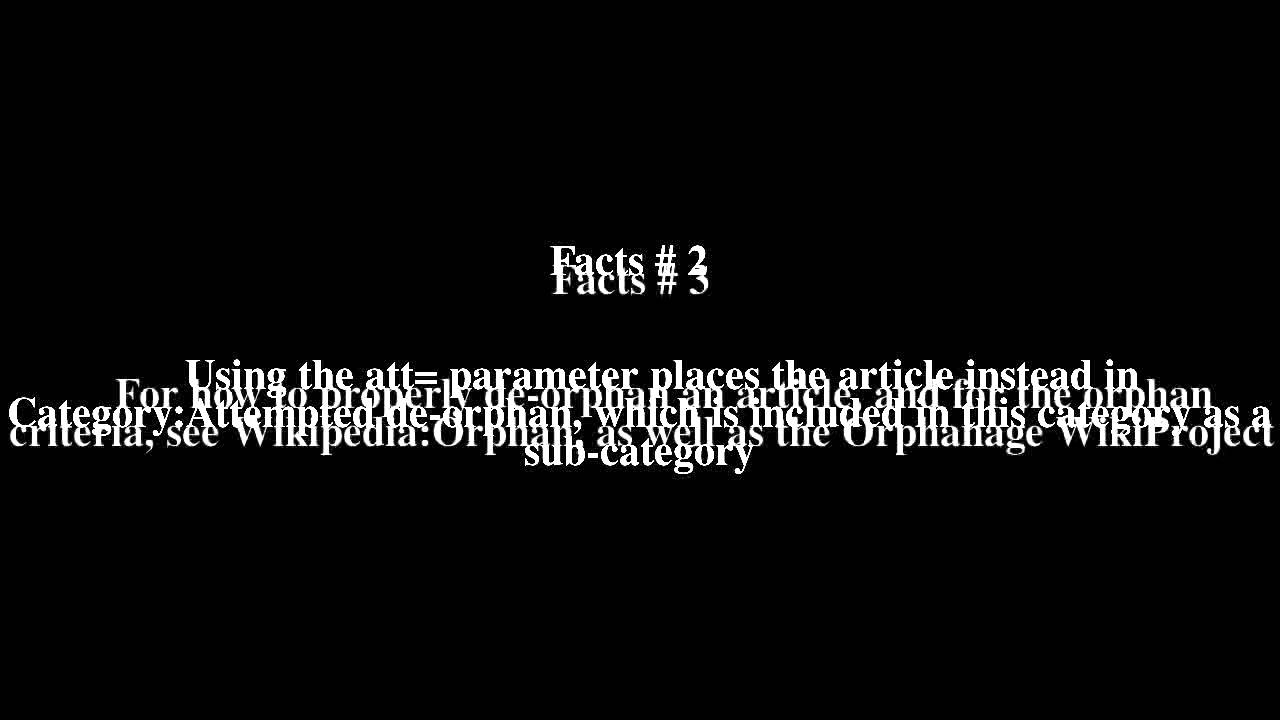 Category:Orphaned articles Top # 5 Facts