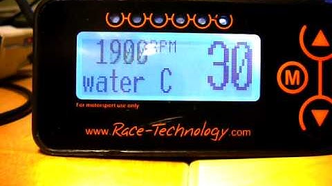 Adaptronic ECU configuration on Race-technology Dash 3 display.