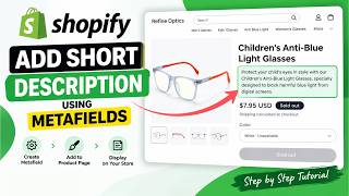 Shopify Metafields Tutorial: Add a Short Description to Product Pages | RS Digitals | Shopify News