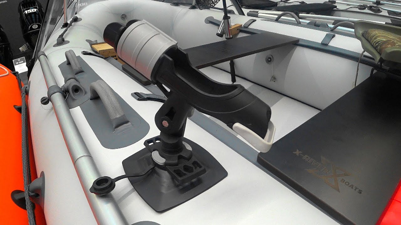 Держатель удилища (спиннинга) для лодки с поворотным механизмом